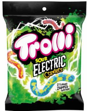 Trolli Sour Electric Crawlers 4.25oz Peg Bag 12ct